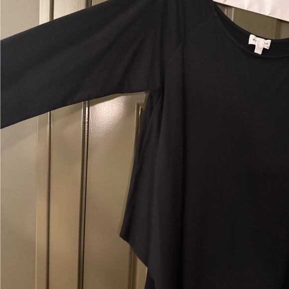 Elegant Asymmetrical Black Dress - Picture 2 of 6